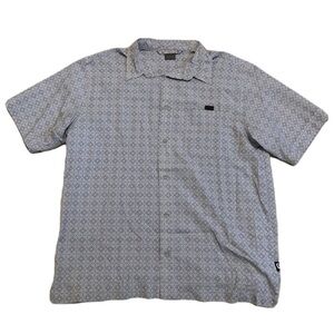 Nike Blue Geometric Pattern Button-Up Shirt - Size Medium